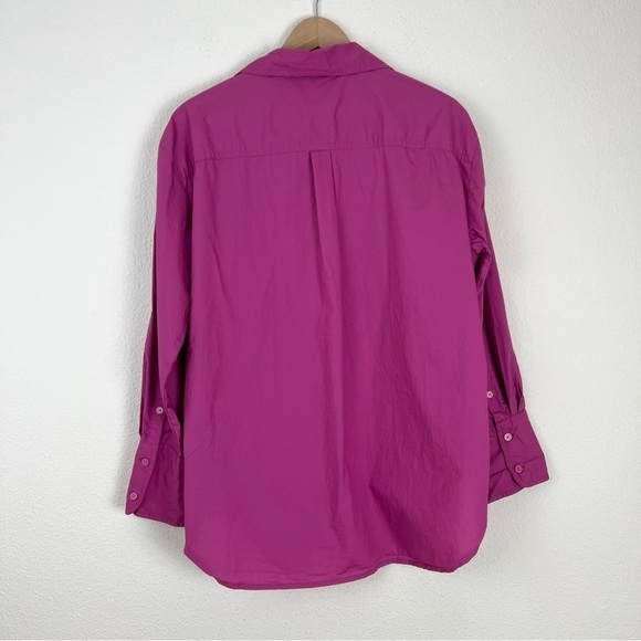 Banana Republic Women’s Button Down Up Shirt Blouse Magenta Medium - Picture 5 of 7
